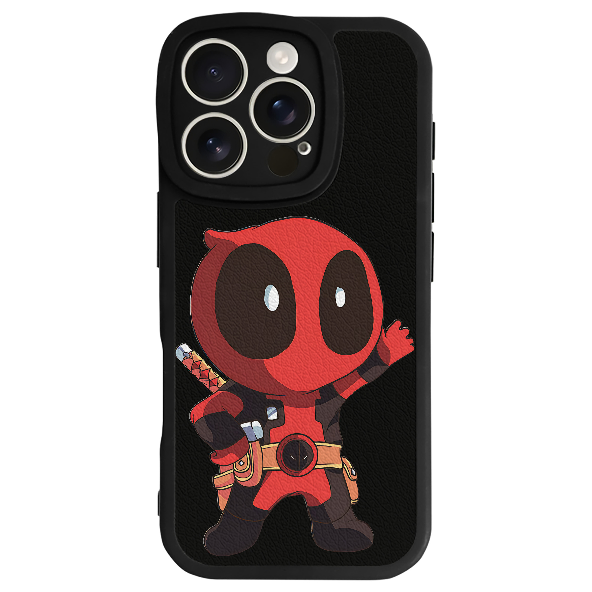 （画像用） Deadpool デッドプール 【iPhone 16シリーズ対応】シリコンスマホケース（レザー調） 材質：シリコン